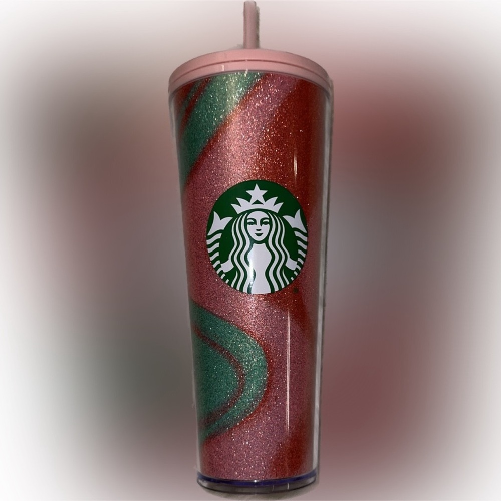 Starbucks- Holiday pink glitter tumbler